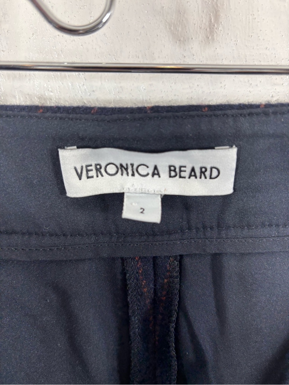 Veronica Beard Tonelli Pinstripe Wool Blend Pants Navy Size 2 - Picture 4 of 5
